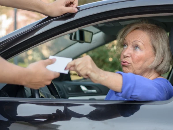 Inquiet avec son permis de conduire. @Adobe