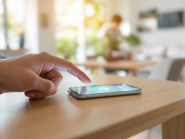 Une main rejetant un appel sur un smartphone.