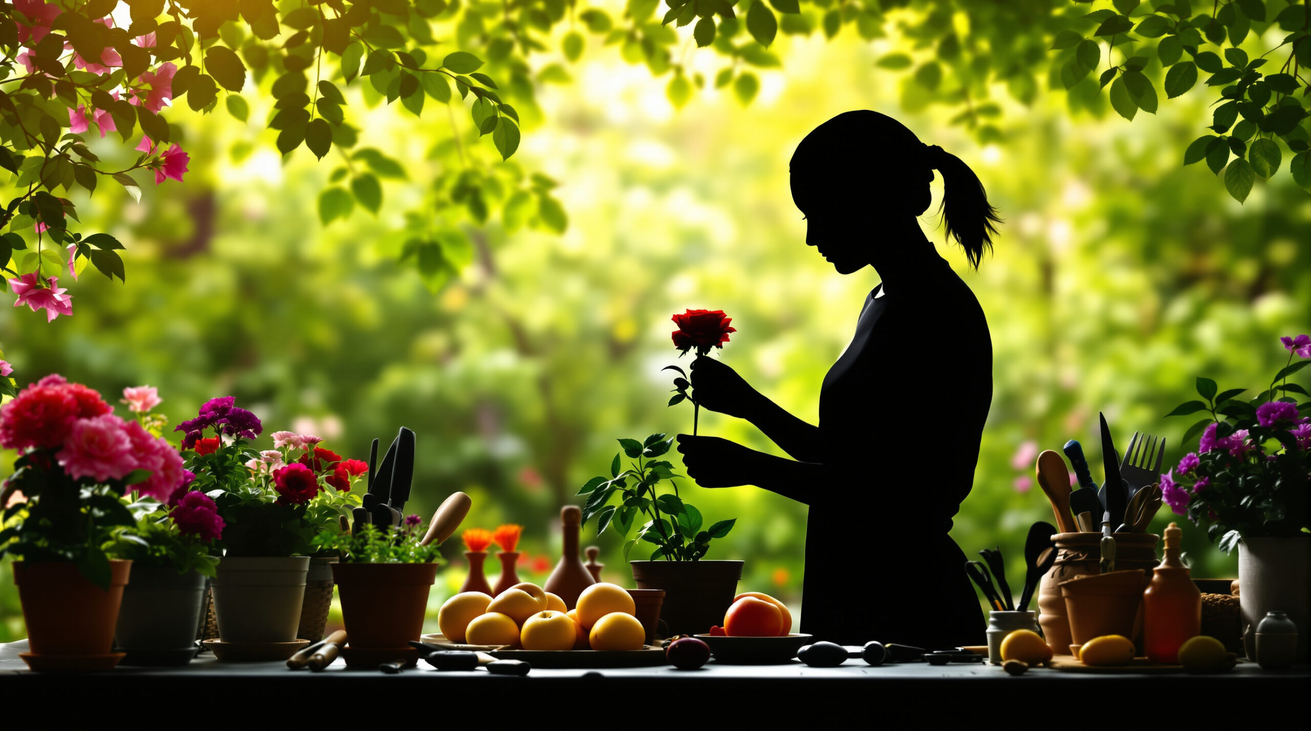 Jardinier et bouturage de rosier