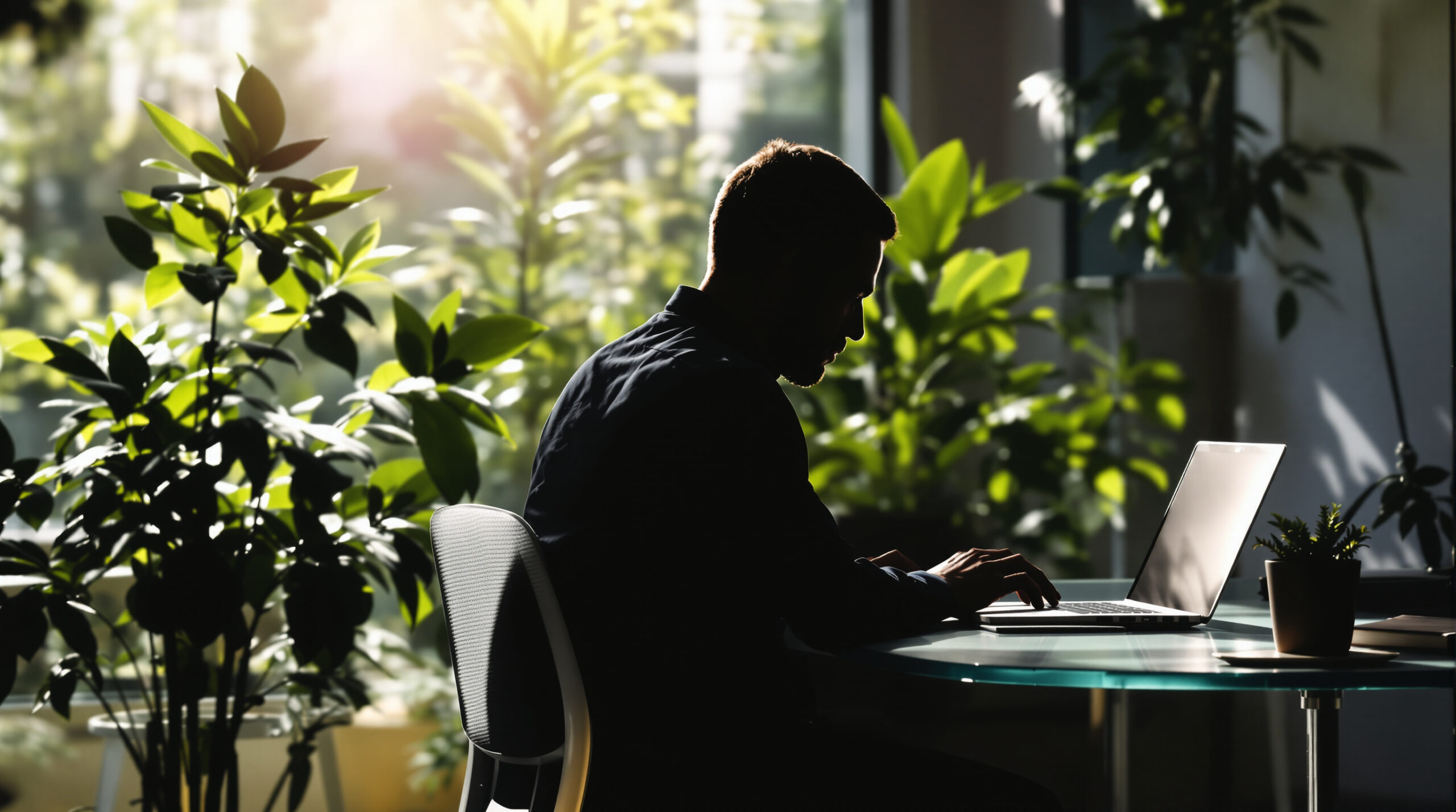 silhouette-derrière-bureau-ordinateur