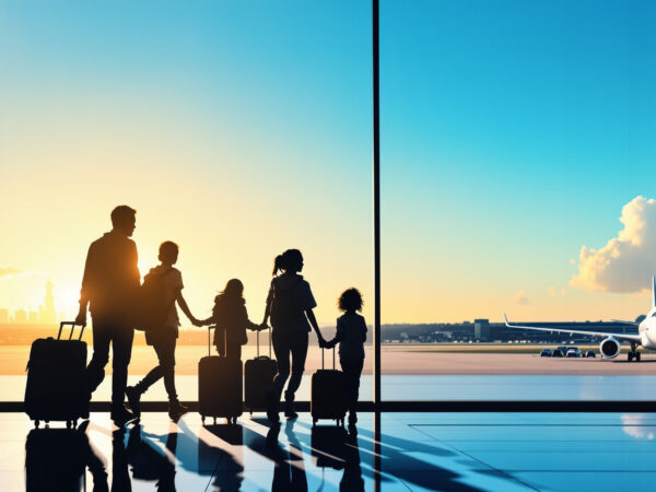 famille-aeroport-silhouette