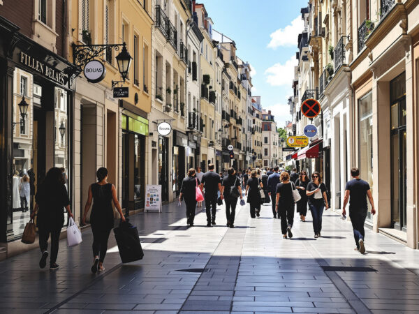 soldes_rue_commercante_ensoleillee