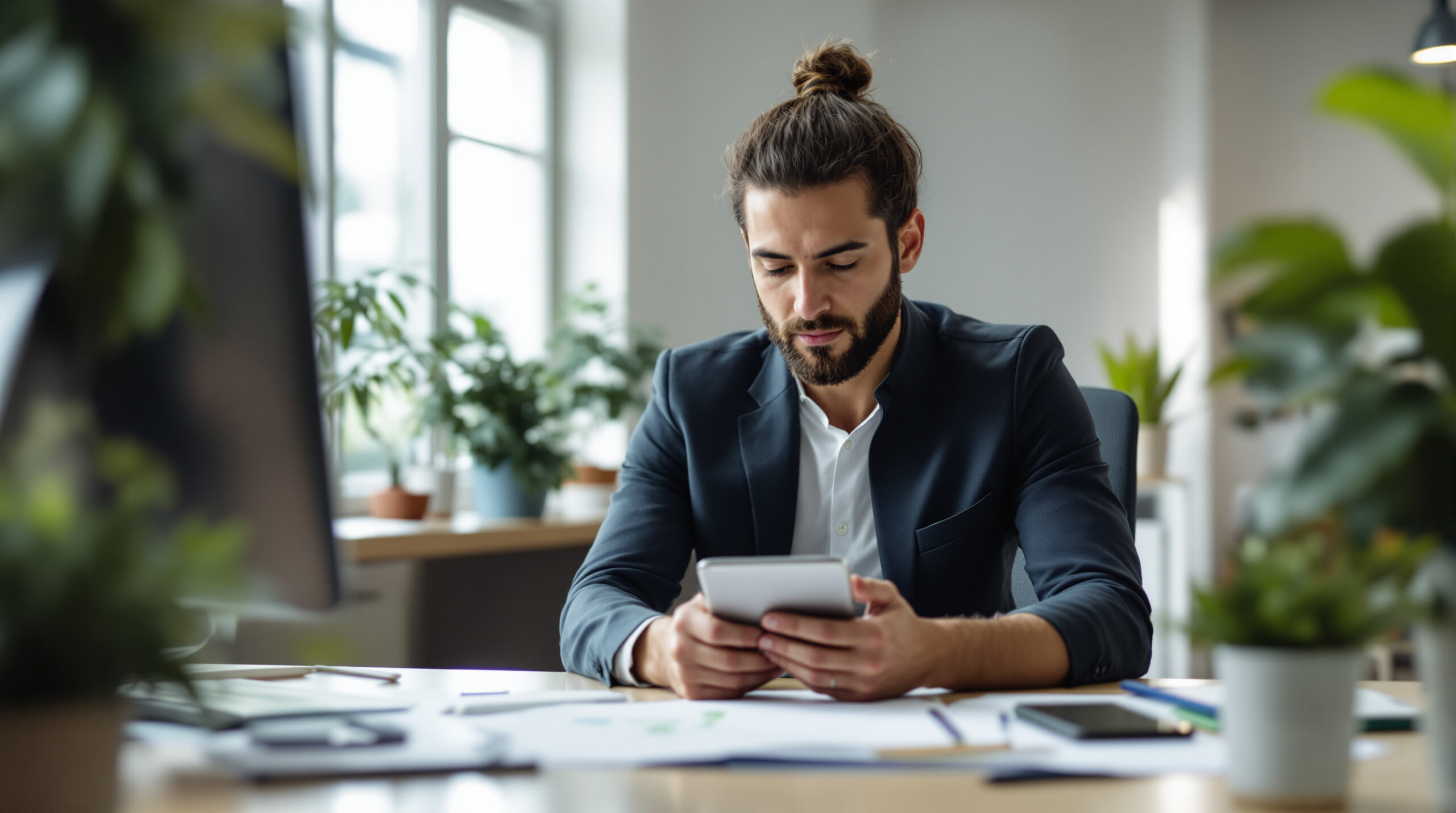 entrepreneur-dos-application-tablette-bureau-lumineux