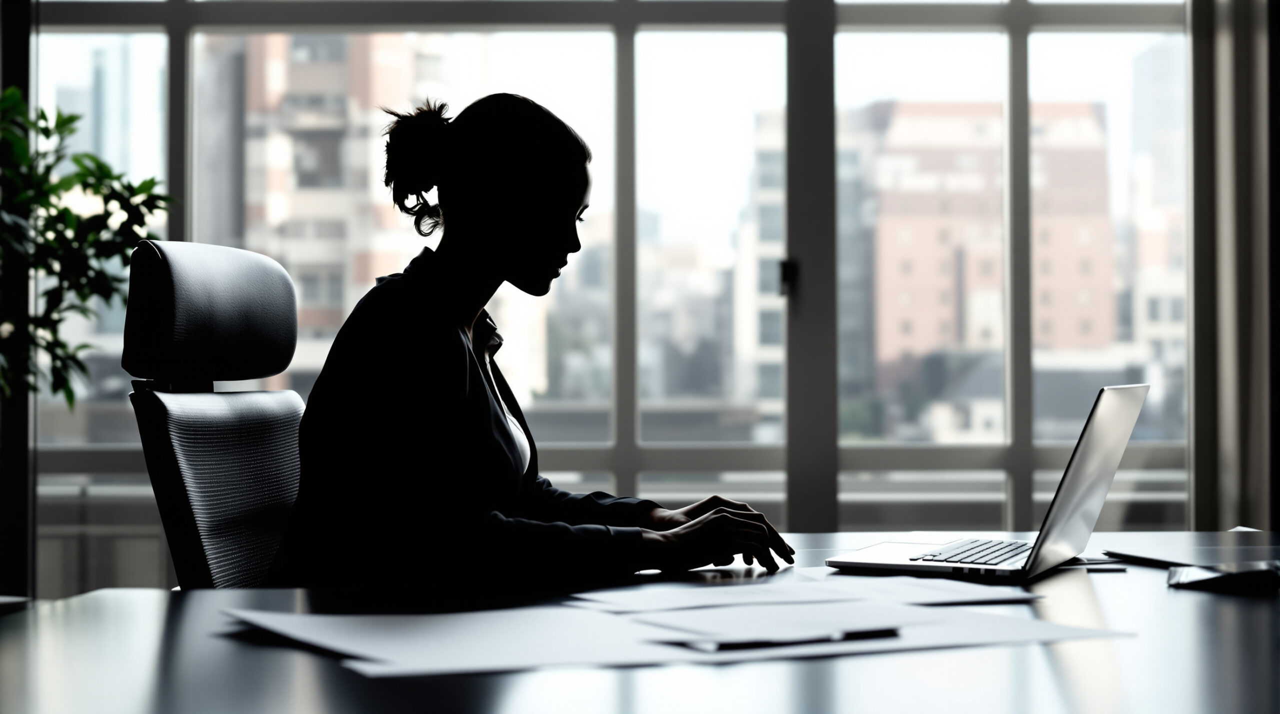 bureau-silhouette-documents