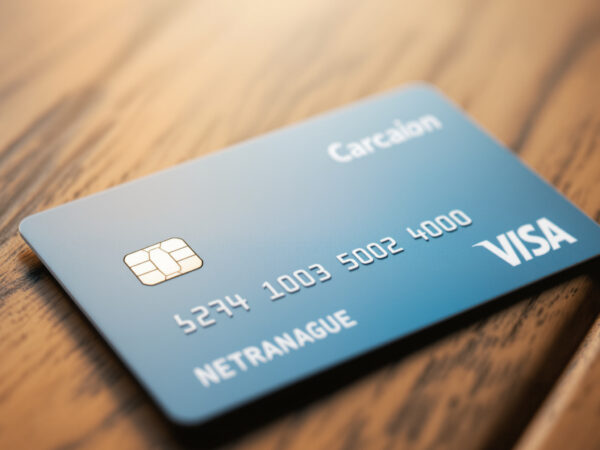 Carte bancaire et bois