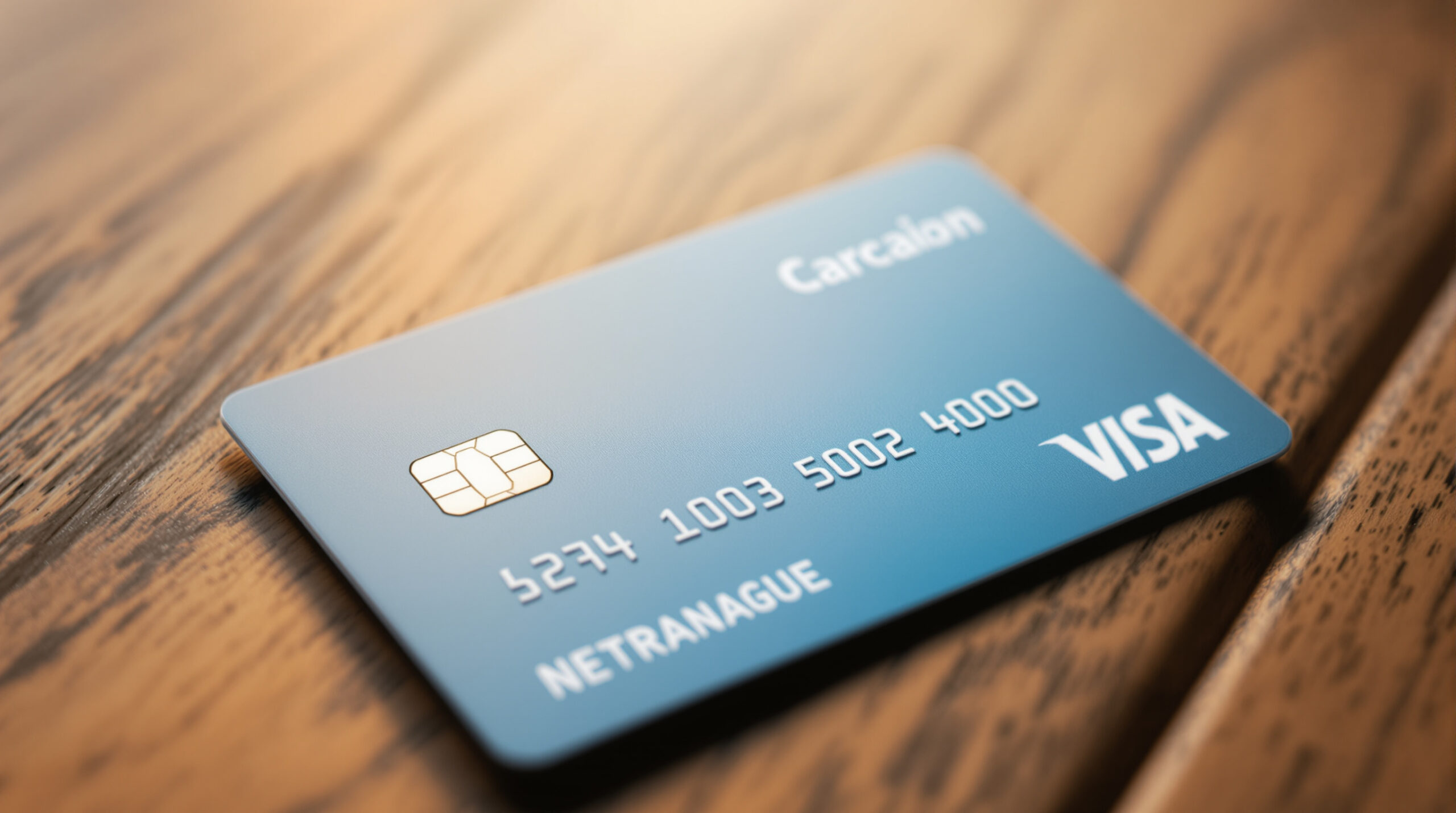 Carte bancaire et bois
