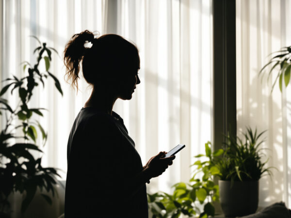 T&eacute;l&eacute;phone-Silhouette-Salon-Clair